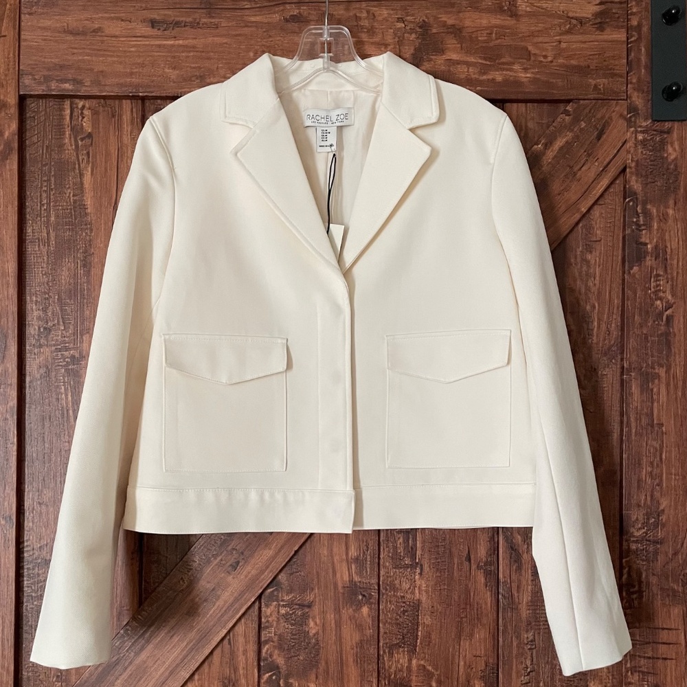 *NEW* Rachel Zoe Cream/Ivory Cropped Blazer, Size Medium, NWT